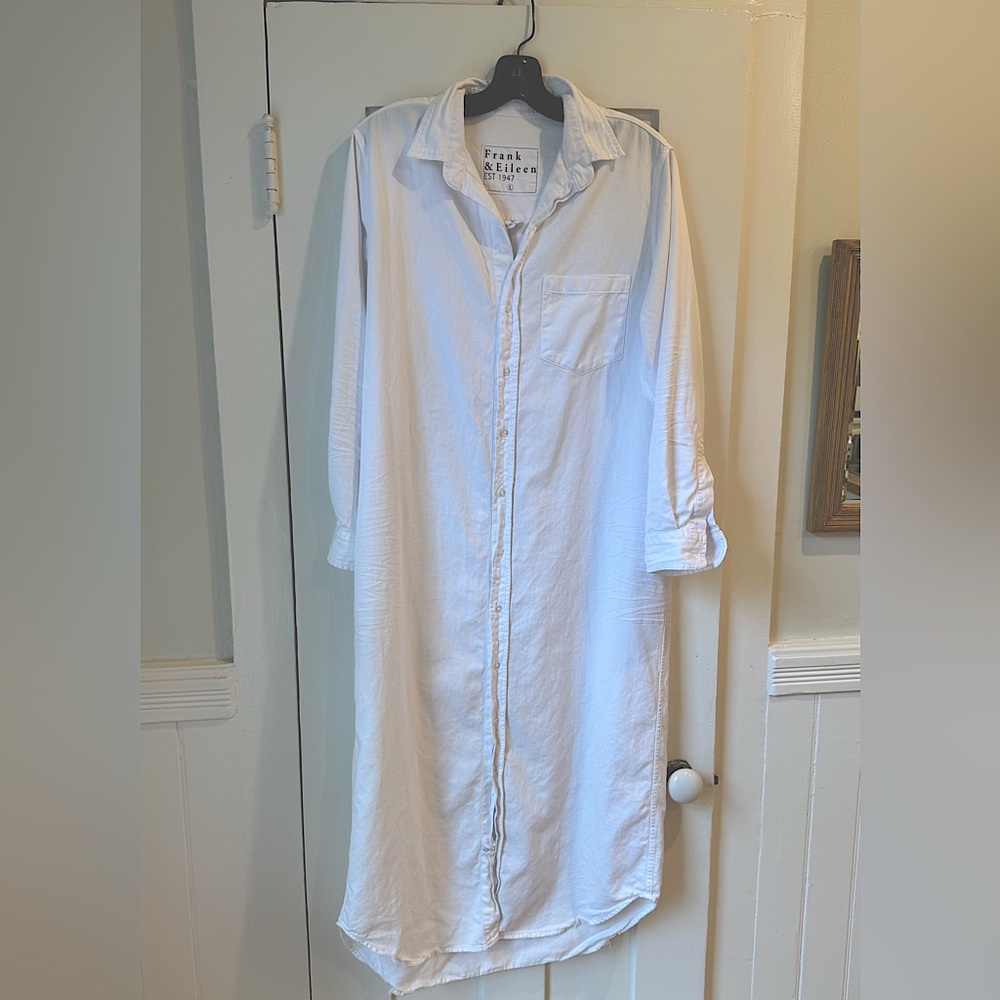 EUC Frank & Eileen famous denim Rory dress in white size large